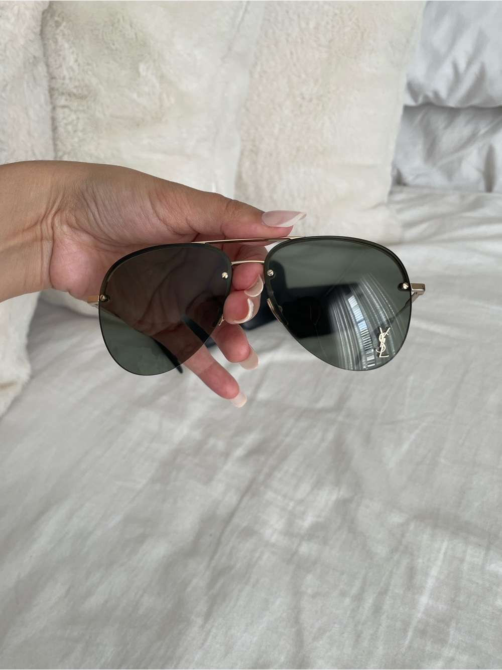Saint Laurent Monogram 59MM Aviator Sunglasses - Picture 12 of 16